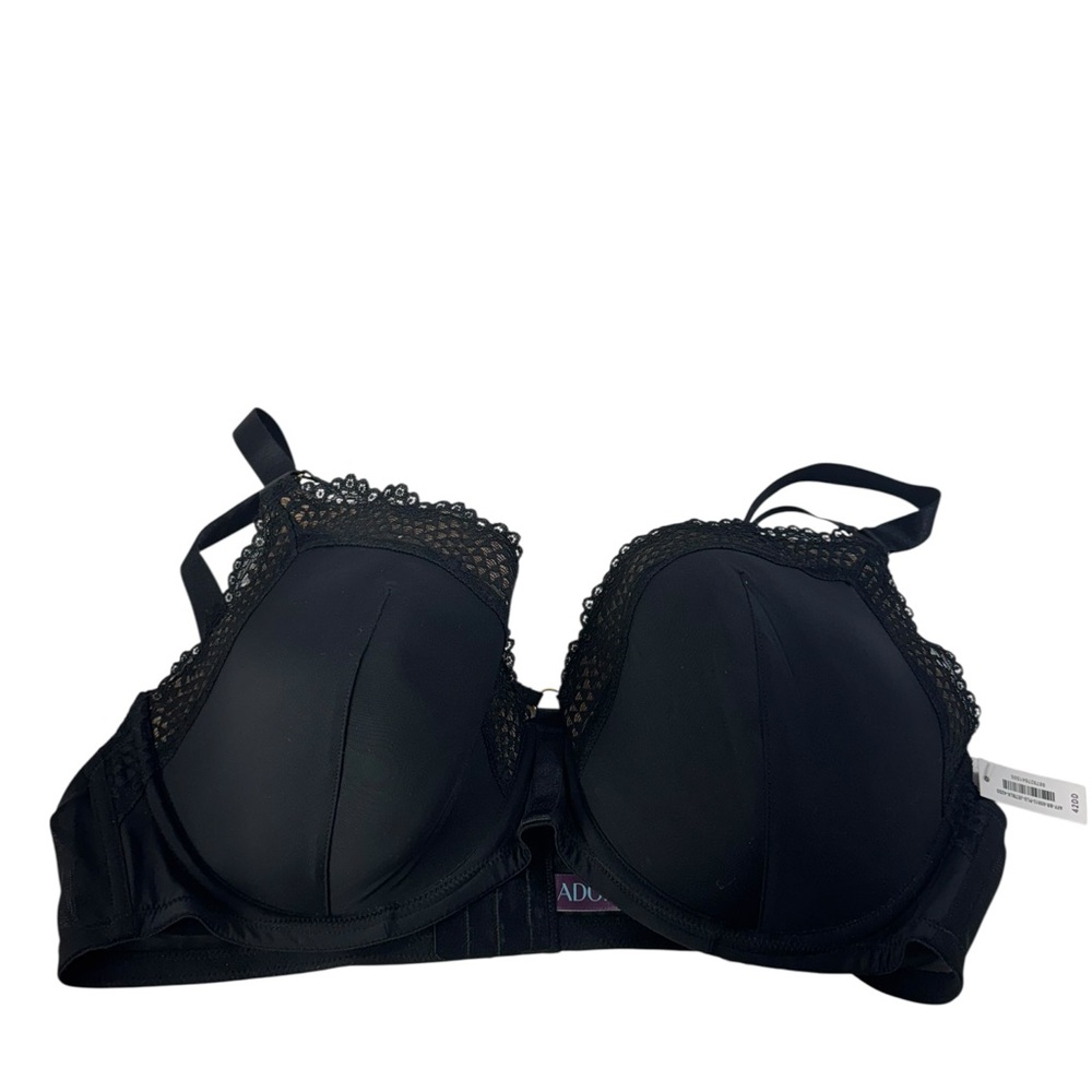 Adore me Elegant Black Lace Bra jet black size 42DD